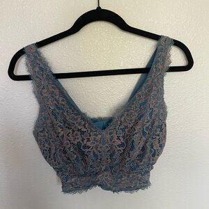 Pret a Porter Curvy Longline Bralette in a Limited edition blue and copper